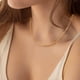 thumbnail image 3 of Collar de oro para mujer de moda - Exquisito collar cubano chapado en oro de 14 quilates, collar de serpiente, cadena redonda, collar de oro de varias capas, 3 of 5