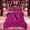 Hot Pink A, variant on Feelyou Cheetah Print Bowknot Queen Comforter Set for Women Girls, Bow Monogrammed K Comforter Sets Queen, Pink, Pink Reversible, 3pcs, 1 Comforter and 2 Pillowcases