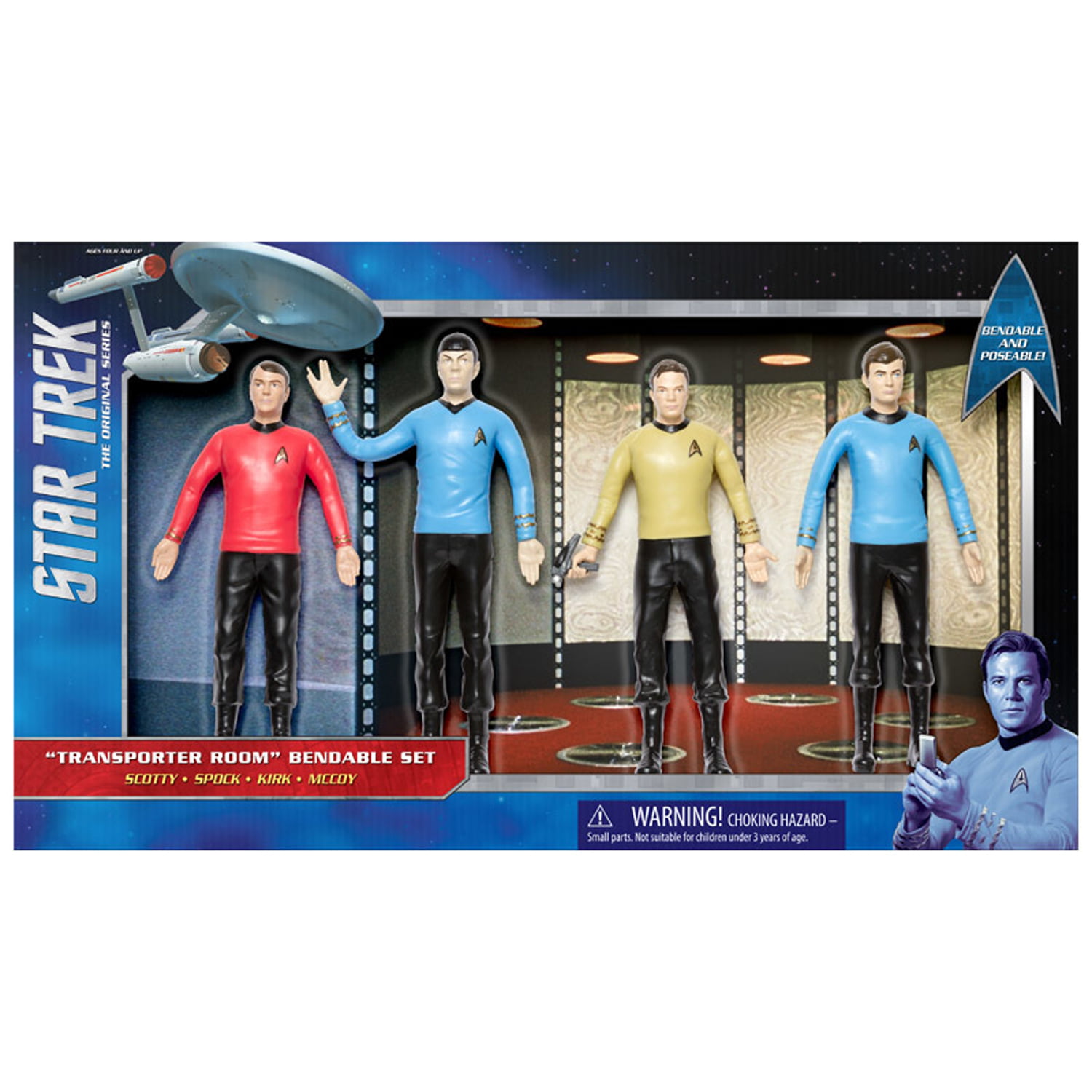 STAR TREK Big 3 Transporter  Kirk-McCoy-Spock Officially Licensed 23K GOLD CARD 