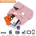 thumbnail image 3 of BadPiggies Nylon Shoulder Bag for Women Waterproof Crossbody Purse Casual Handbag with Adjustable Strap - Pink, 3 of 9