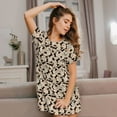 thumbnail image 3 of Naloa Dachshund Print Women Nightgowns,Womens Loungewear,Short Sleeve Sleepwear,Comfy Ladies Nightdress, 3 of 6