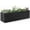 Black, variant on 17" Large Stainless Steel Planter Box with Drain Holes and Water Reservoir, Rectangle Succulent Trough Planter Pot for Indoor Outdoor Windowsill, Table Decor (Black)