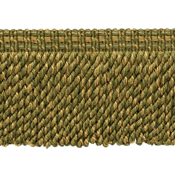 3" (7.5cm) Veranda Collection Fancy Knitted Bullion Fringe Trim # BFV3,, Cedar Green Beige #VNT15 (Olive Green, Camel Beige) 5 Yards (15 ft/4.5m)