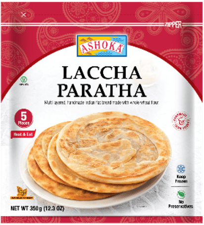 ASHOKA BLÉ ENTIER SURGELÉ LACHA PARATHA 350 G ASHOKA BLÉ ENTIER SURGELÉ LACHA PARATHA 350 G