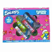 Smurfs Flavored Lip Balm Strawberry Blueberry Peach Apple Frosting 5 Pack