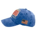 thumbnail image 5 of 250th Anniversary USA Adjustable Hat Independence Day American Flag Cap Distressed Washed Casual Cap 1776-2026 Patriotic Tribute Hat,Royal Blue, 5 of 5