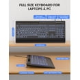 thumbnail image 6 of Large Print Wired Backlit Keyboard with Wrist Rest, Phone Holder, Backlight Memory, Quiet Keys, Ergonomic Keyboard for PC Laptop, 6 of 9