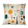 thumbnail image 3 of Designart "Abstract Expressions In Midcentury Modern I" Midcentury Printed Throw Pillow, 3 of 5