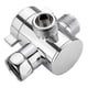 thumbnail image 5 of Abs Chrome 3 Way Diverter Hose Fitting T Shape Adapter Connector For Angle Valve Hose Bath Shower A, 5 of 5
