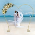 thumbnail image 2 of 8.7*7.7ft Wedding Arch Rack Heart-Shaped Flower Frame Stand Gold Party Backdrop Rack Decor, 2 of 32