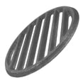 thumbnail image 1 of OULII Grille de Foyer Ronde - Grille en Fonte Gris Foncé pour Amateurs de Plein Air 1 Ensemble, 1 of 8