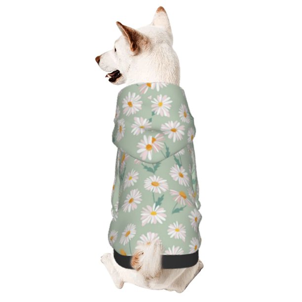 Balery Daisies Flowers Sudadera con Capucha para Perros Pequeños – Ropa para Mascotas, Disfraz para Perros y Gatos, Ideal para Fiestas y Cosplay-X-Small