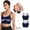 Navy, variant on 2PC Womens Back Sport Bras Padded Strappy Cropped Bras For Yoga Workout Fitness Low Bras Light Sports Bra Sports Bra Small Sports Bra Packs Womens Bras No Underwire Full Coverage Women Push up Bra