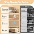 thumbnail image 6 of 124" U-Shaped Modular Sectional Sofa, Modern L-Shaped Corner Sofa with Storage Ottoman, Built-in USB Charger, 6 of 9