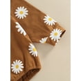 thumbnail image 6 of Franhais Infant Girl Long Sleeve Romper with Daisy Print, Crew Neck Loose Casual Spring Clothing, 6 of 8