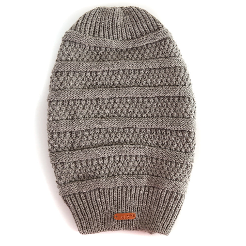 Women Baggy Warm Crochet Winter Wool Knit Ski Beanie Cat Ear Slouchy Caps Hats