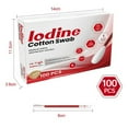 thumbnail image 3 of HavenCo Iodine Cotton Swabs 100PCS Individually Packed, Medical Grade Disinfection Solution for Wounds, Skin Injection, First Aid and Everyday Use, 3 of 8