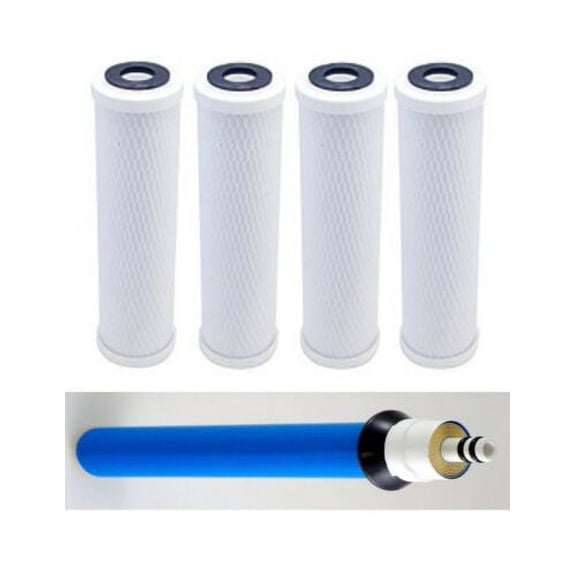 CFS 1 RO Membrane & 4 Carbon Filter Cartridges Compatible with TFC-RS9-50 RO