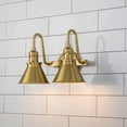 thumbnail image 4 of Lucas McKearn Provence 2-light Metal Bath Vanity Light in Aged Brass, 4 of 4