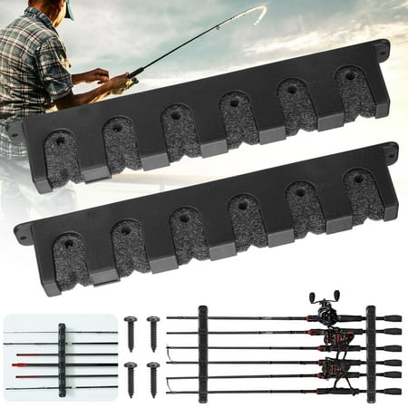 Fishing Rod Rack Vertical Horizontal Wall Mount Boat Pole Stand