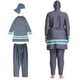 thumbnail image 4 of Traje de baño Salvador musulmán de cobertura completa 2XL Gris, 4 of 10