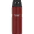 thumbnail image 2 of Thermos Stainless King Vacuum Insulated Stainless Steel Drink Bottle, 24oz, Matte Rustic Red, 2 of 4