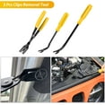 thumbnail image 4 of GOOACC 102Pcs Trim Removal Tool, Auto Push Pin Nylon Bumper Retainer Clip Set Fastener Terminal Remover Tool Round Handle Crowbar Kit Car/Radio Panel, Yellow, 4 of 8