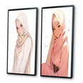 thumbnail image 3 of Designart "Portrait of a Lovely Muslim Princess Graceful Beauty IV" Religious Woman Framed Wall Art Set Of 2 - Glam White Frame Gallery Set For Office Decor, 3 of 6