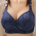 thumbnail image 6 of Hfnxid Women Bras Under $ 5.00,Women's Non Steel Ring Style Printed Gathered Middle Button Breathable Underwear Daily Bra, 6 of 6