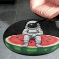 thumbnail image 4 of Outer Space Astronauts (102) Round Area Rugs for Bedroom Living Room, 3FT Soft Comfy Indoor Circle Carpets, Carpet Home Decor Floor Mat, 4 of 6