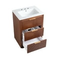 thumbnail image 6 of Daxton 24" Freestanding Bathroom Vanity in Brown Oak with 3-Hole Centerset Sink Top, 6 of 8