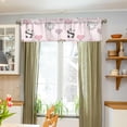 thumbnail image 4 of Coolnut Cute Love Heart Bear Windows Valance Curtains, Double Layer Short Blackout Window Topper Treatment for Bathroom,Kitchen,Living Room,Cafe Decor,54x18Inch,only 1 Panel, 4 of 6