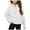 White Half Zip f5, variant on Sweatshirts For Girls Toddler Quarter Zip Girls' 1/4 Zipper Sweatshirts Casual Oversized Long Sleeve Pullover Tops Cute Half Zipper Sweater