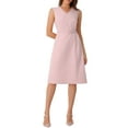 thumbnail image 2 of INSPIRE CHIC Women's Work Professional Sleeveless A-Line Dress XS Pink, 2 of 6