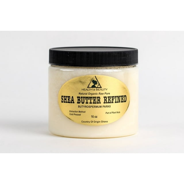 Beurre de Karité Raffiné Biologique Cru Pressé à Froid grade a ghana 100 % Pur 16 oz,1 lb