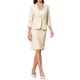 thumbnail image 2 of Conjunto de falda de 2 piezas Inspire Chic para blazer de negocios para mujeres y falda lápiz con abertura XS Beige, 2 of 6