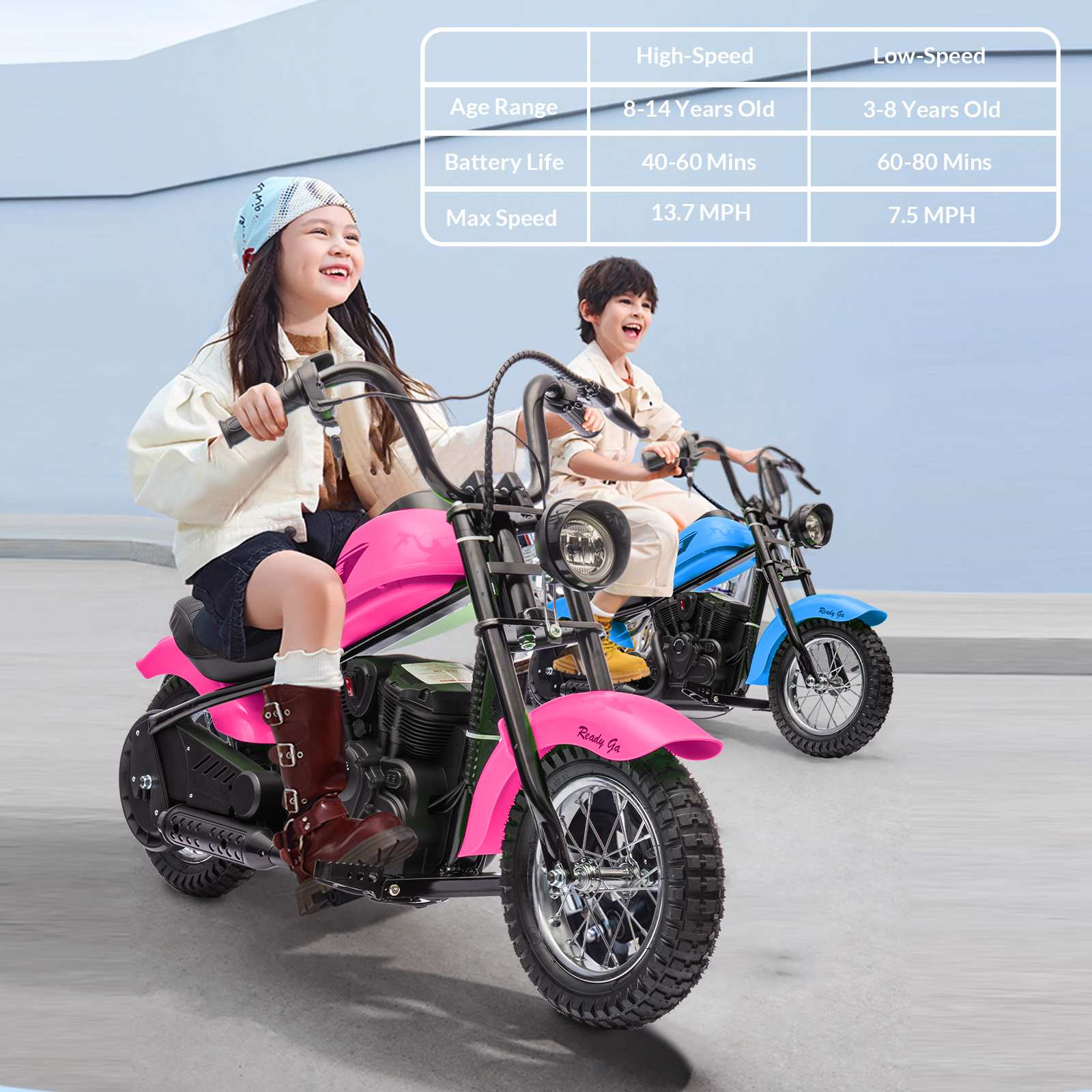 Towallmark 24V Kids Electric Dirt Bike, 14 MPH Chain Driven Motor, 150LB Weight Capacity, 12" Air-Filled Tires, Handbrake & Shock Absorbers, for Boys & Girls​，Black
