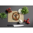 thumbnail image 3 of Rhodesian Ridgeback Christmas Flowers Glass Cutting Board 12 in x 15 in, 3 of 5
