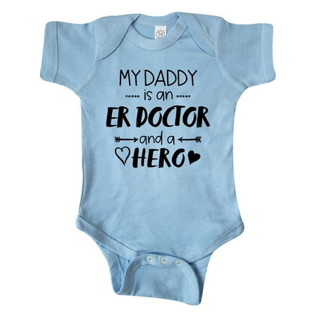 

Inktastic My Daddy is an ER Doctor and a Hero Gift Baby Boy or Baby Girl Bodysuit