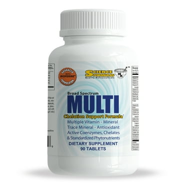 Science Formulas MULTI- Broad Spectrum Multivitamin - Mineral, Best For Daily Nutrition Plus Detox and Cleanse Support, 90 Tablets Supplement Pills