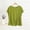 #149-Green, variant on Women's Soft Viscose Batwing Sleeve T-Shirt, Solid Color Jacquard with Pleated Waist Detail, Casual Short Sleeve Top for Daily Wear