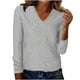 thumbnail image 3 of RKSTN Long Sleeve Shirts for Women Sequin Tops Oversized V Neck Glitter Sparkly T Shirt Womens Casual Solid Plus Size Loose Comfy Party Shimmer Tee Shirt Fall Spring Clothes Holiday Outfits Blouses, 3 of 10