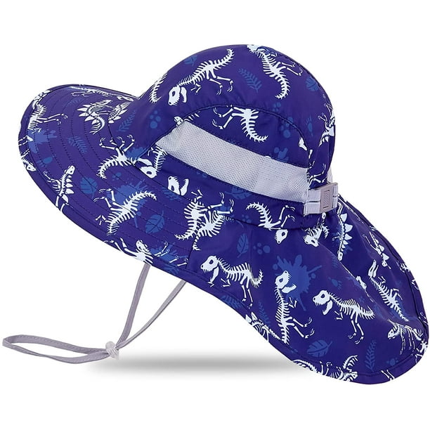 Kids Mesh Sun Hat UV Protection Summer Beach Hat Toddler Fishing Hat Kids  Wide Brim Bucket Hat for Boy Girls 2-9 Years