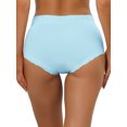 thumbnail image 3 of INSPIRE CHIC Women's Cotton Underwear High-Rise Lace Trim Tummy Control Full Coverage Brief M Blue, 3 of 4