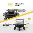 thumbnail image 3 of Premium 35'' Outdoor Wood Burning Round Fire Pit Barbecue Pit BBQ Backyard Fireplace, 3 of 7