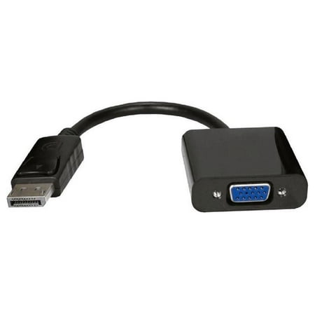 UPC: 0037229491968 | QVS DPVGA-MF QVS DisplayPort Male to VGA Female Digital Video Adaptor – 1 x DisplayPort Male Digital Audio/Video – 1 x HD-15 Female VGA – Gold Plated Connector – Black Blue