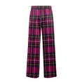 thumbnail image 5 of Drmagiyhm Men Pajama Pants Cute Christmas Print Lounge Pants Autumn Big and Tall Pajama Bottoms Fleece Sleep Pants Wide Legs Elastic Waist Red Plaid Casual Pant XL, 5 of 5