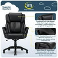 thumbnail image 5 of Serta Garret Executive Office Chair Space Black Bonded Leather, 5 of 14