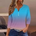 thumbnail image 2 of Women Blouse 3/4 Sleeve Petite, Animal Print Blouses for Women Sleeveless Tops For Women Y2K Womens Summer Tops Trendy My Orders Placed By Me my orders, 2 of 5
