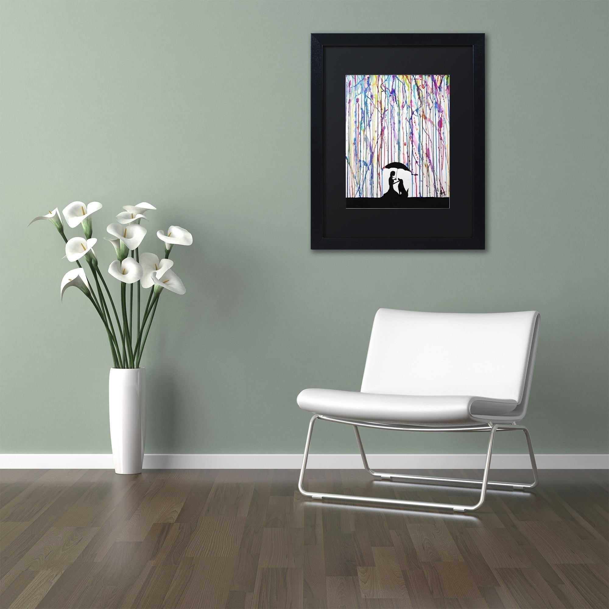 Trademark Fine Art 'Sempre' Canvas Art by Marc Allante, Black Matte, Black Frame